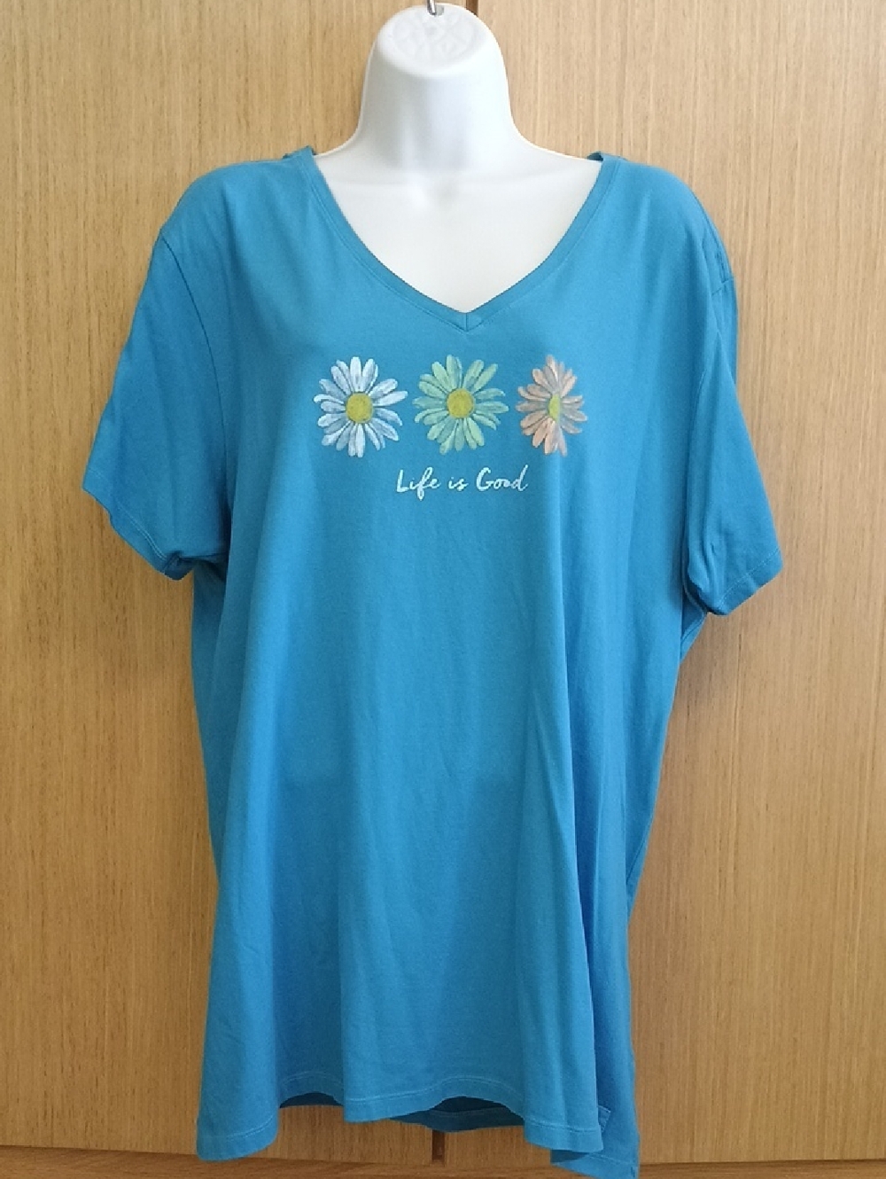 +SZ Life Is Good SZ TTG/XXL/EEG SS Teal Tee Shirt